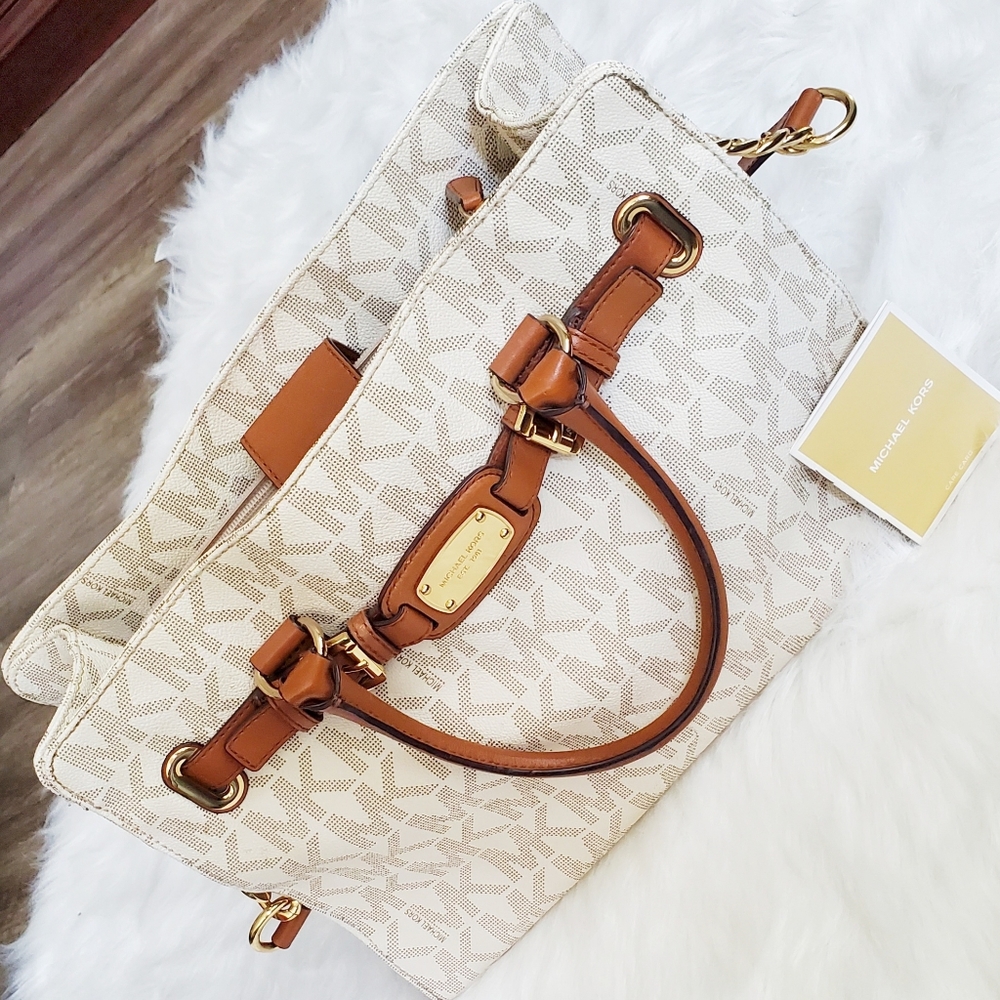 Michael Kors Lg Hamilton Tote in Vanilla